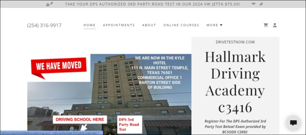 Hallmark Driving Academy - Ferguson Web Development