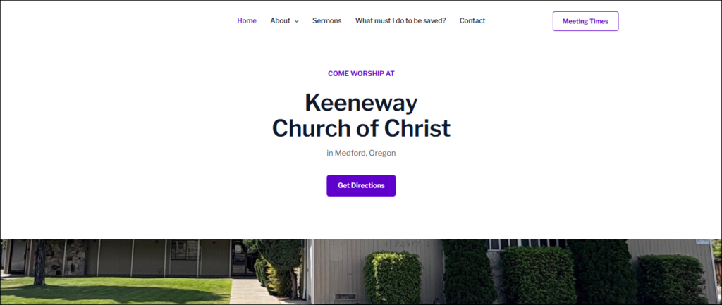 Keeneway Church of Christ - Ferguson Web Development